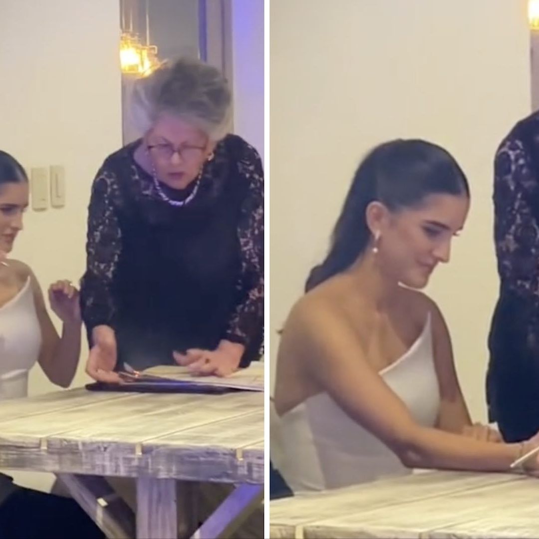 Se quema el acta de matrimonio mientras novia la firma