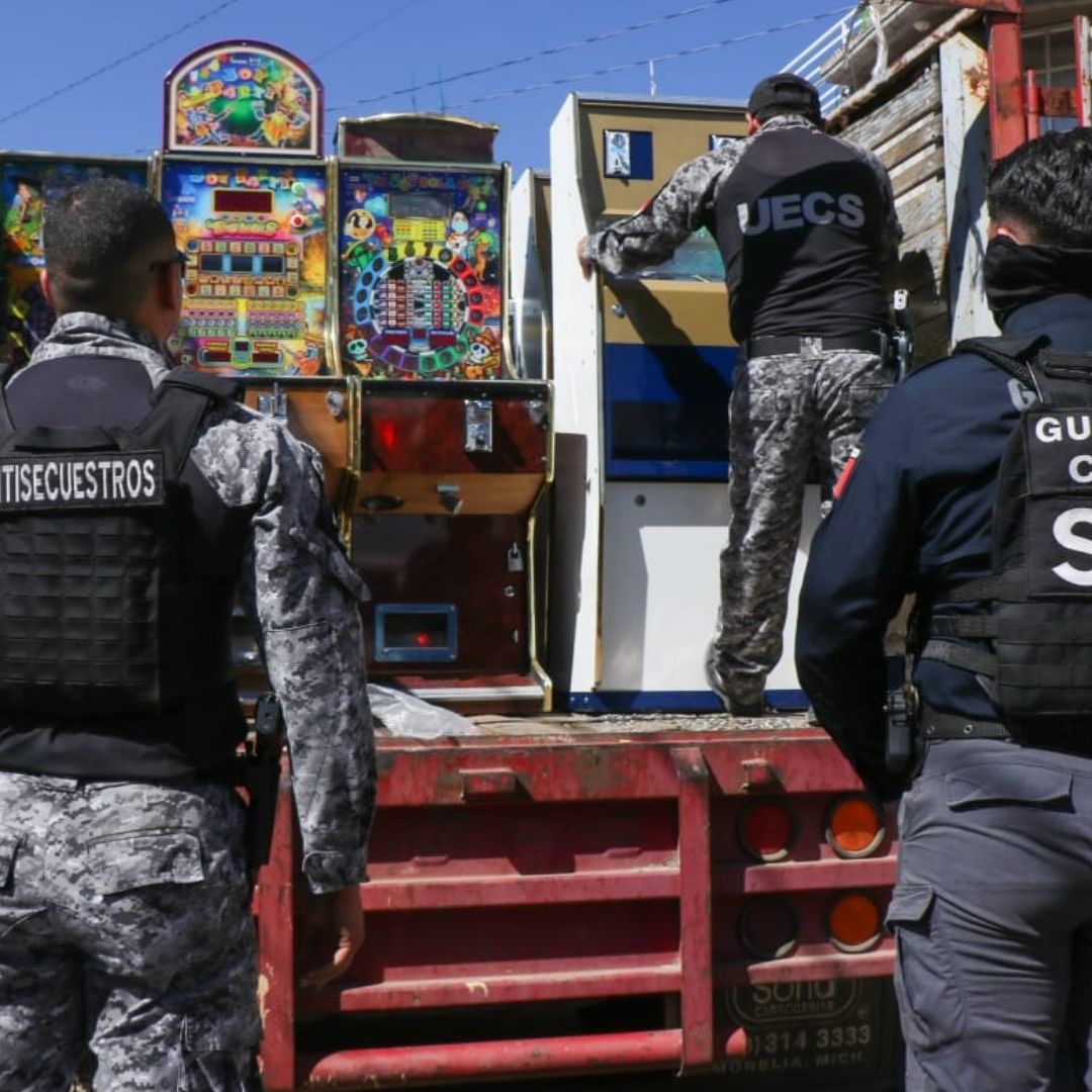 Un total de 127 máquinas tragamonedas fueron aseguradas
