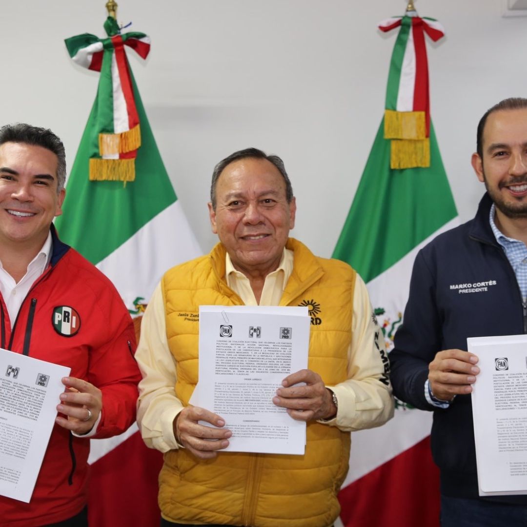 PAN, PRI y PRD Registran Coalición Fuerza y Corazón por México