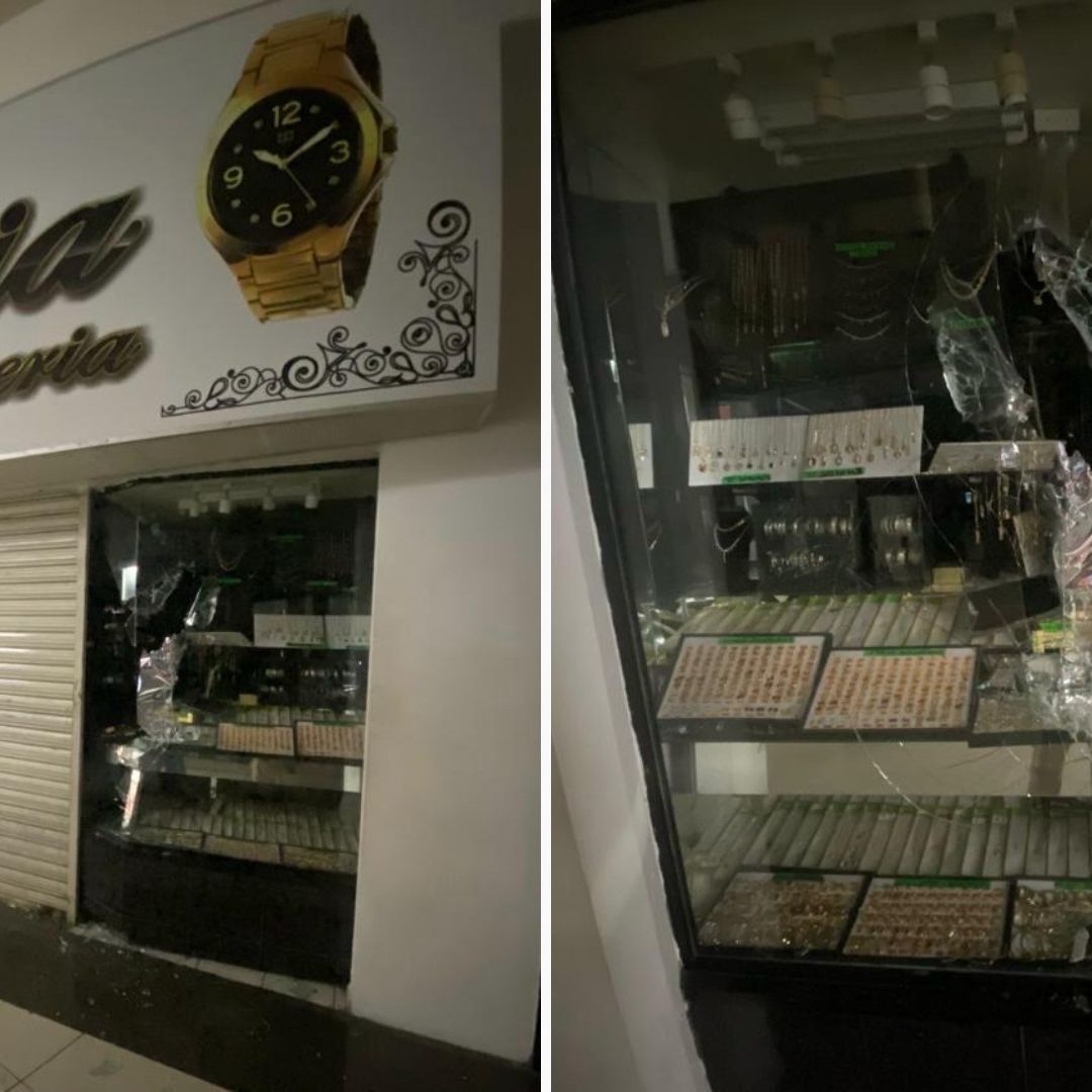 Sujetos amagan a guardia de seguridad y roban joyería en Mexicali