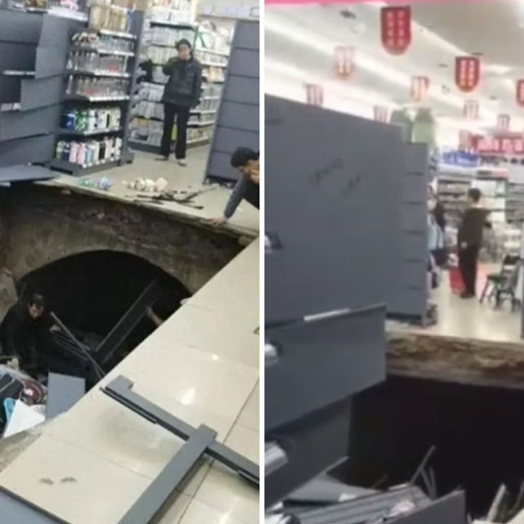 Video: Socavón en Centro Comercial de China