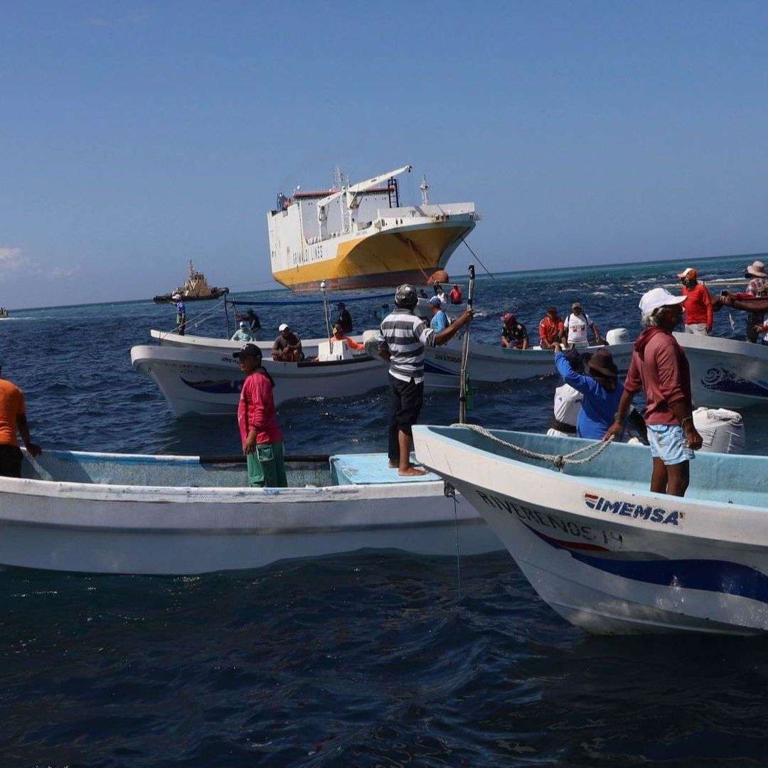 Protesta de pescadores en Yucatán