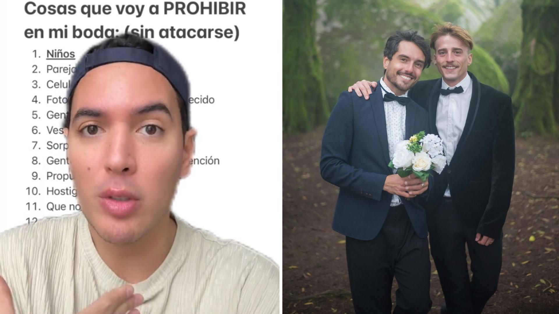 Critican a influencer por prohibir niños y celulares en su boda