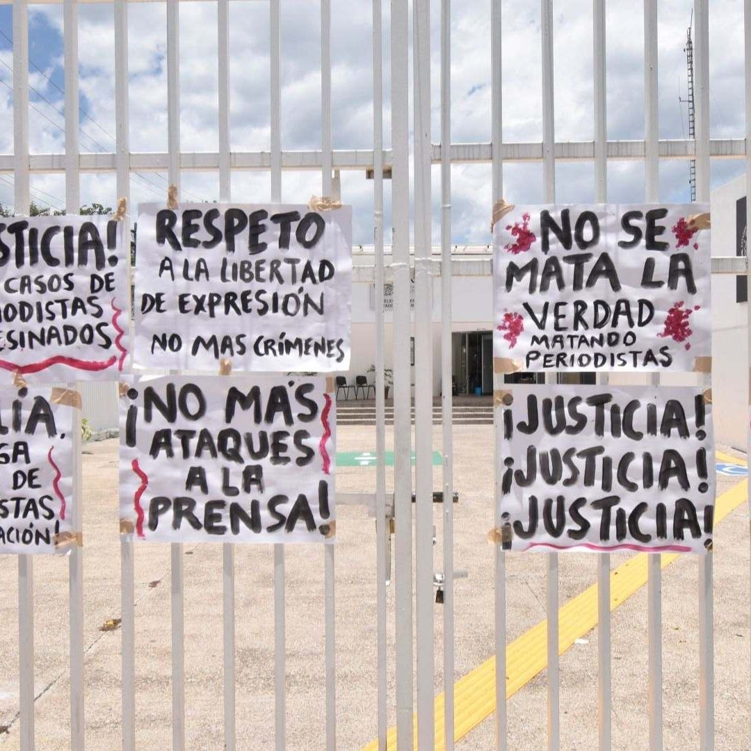 Protesta de periodistas en Guerrero el pasado 16 de julio