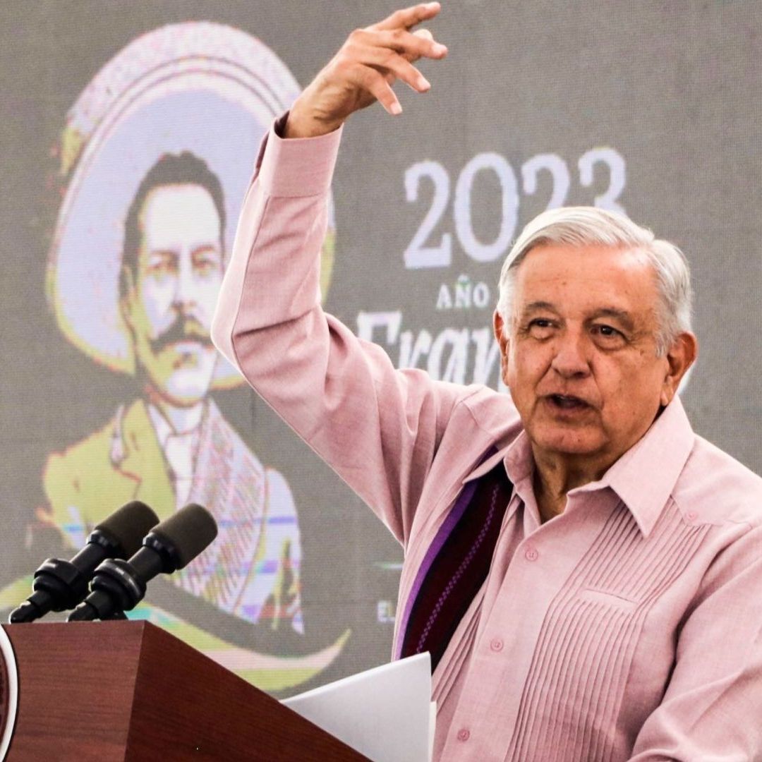 El presidente López Obrador en conferencia mañanera