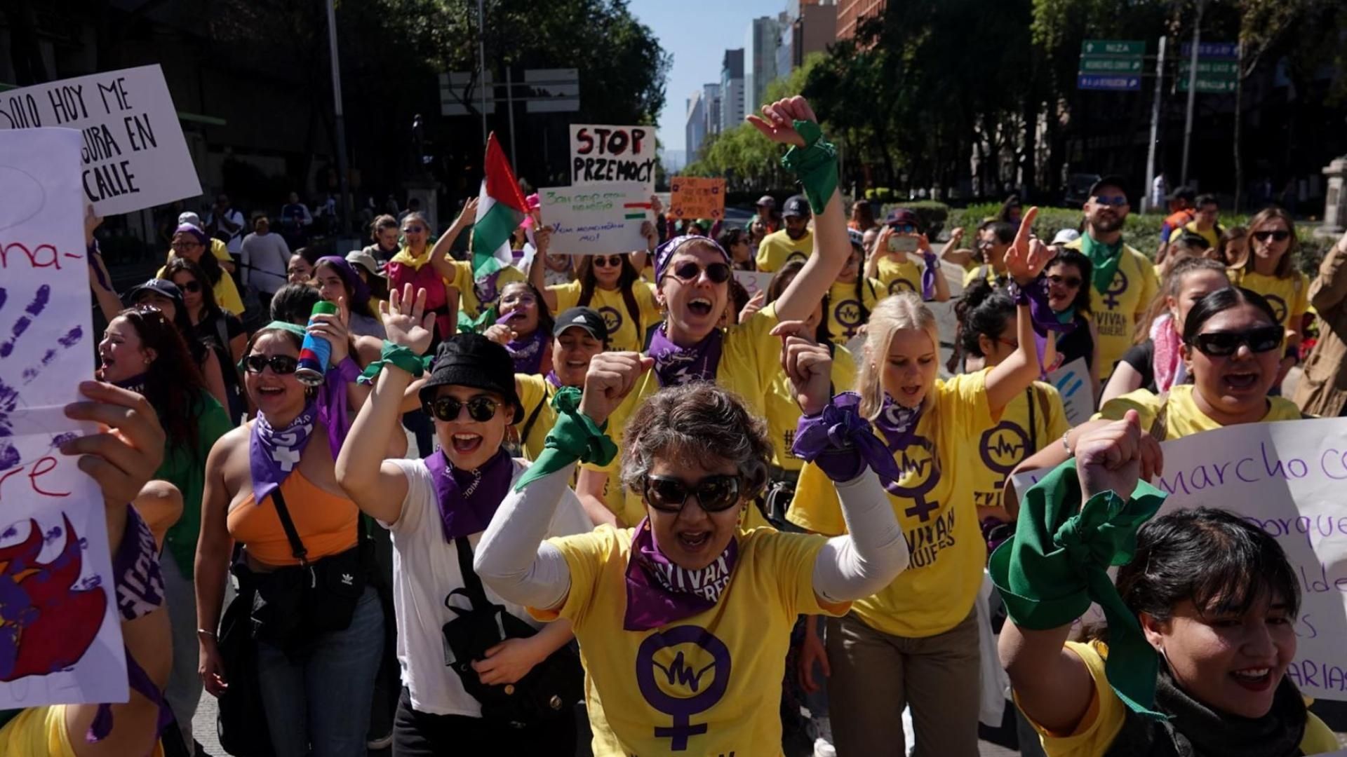 Mujeres Marchan en la CDMX para Exigir el Fin de la Violencia de Género
