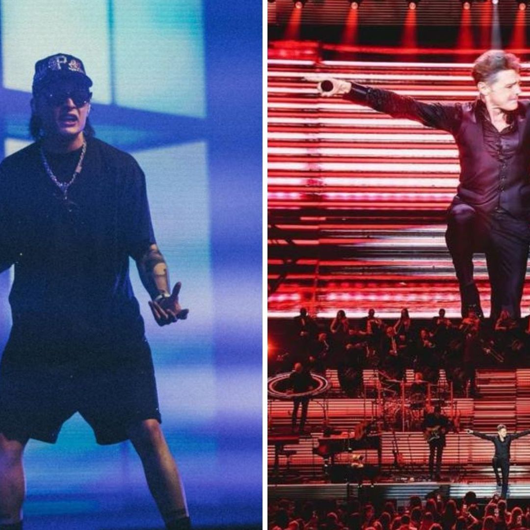 Luis Miguel Saluda a Peso Pluma y a su Novia Nicki Nicole Durante Concierto en CDMX