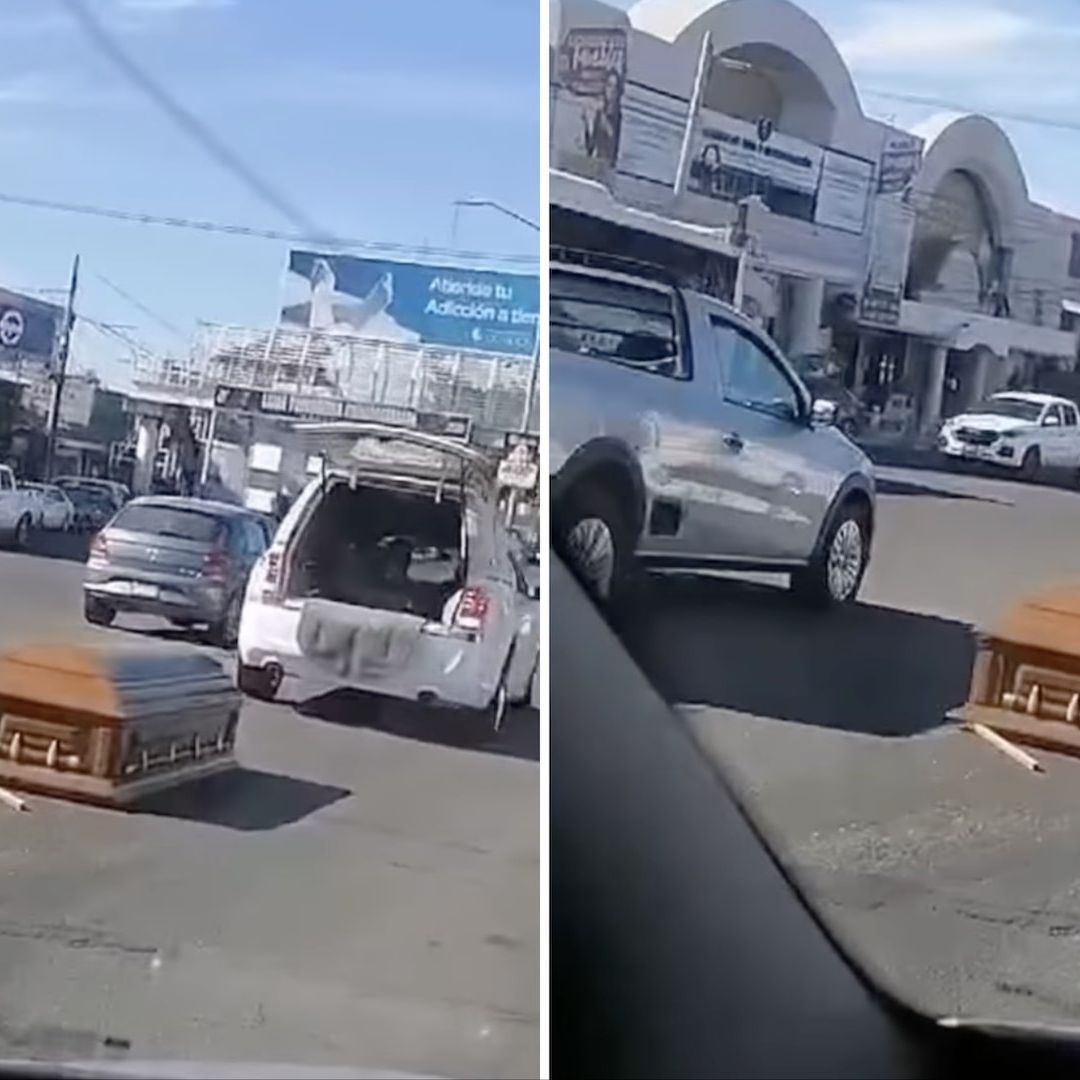 Ataúd se cae de carroza funeraria en Culiacán, Sinaloa