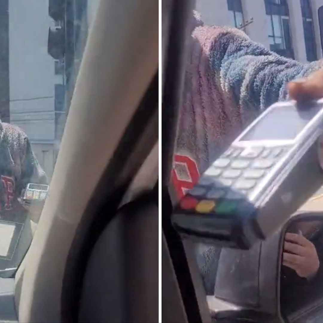 Limpiaparabrisas de Concepción, Chile, ofrece terminal para tarjeta