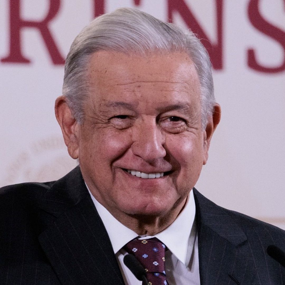 El presidente Andrés Manuel López Obrador ofrece su conferencia desde Palacio Nacional