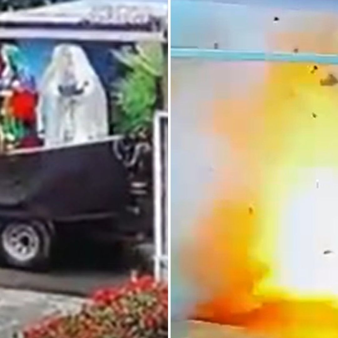 Explosión en procesión en Catemaco