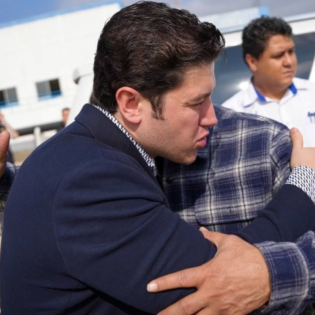 Samuel García en reunión con López Obrador en China, Nuevo Léon, en diciembre de 2022.