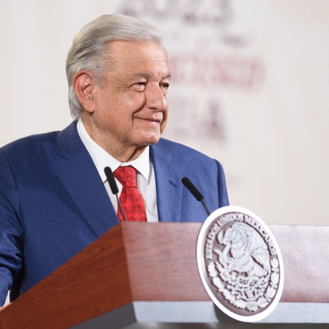 El presidente López Obrador en conferencia mañanera