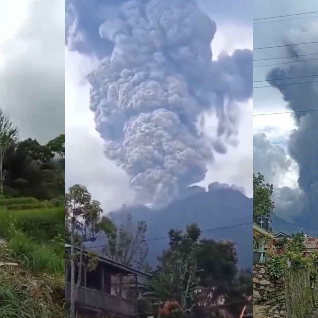 Volcán Marapi hace erupción