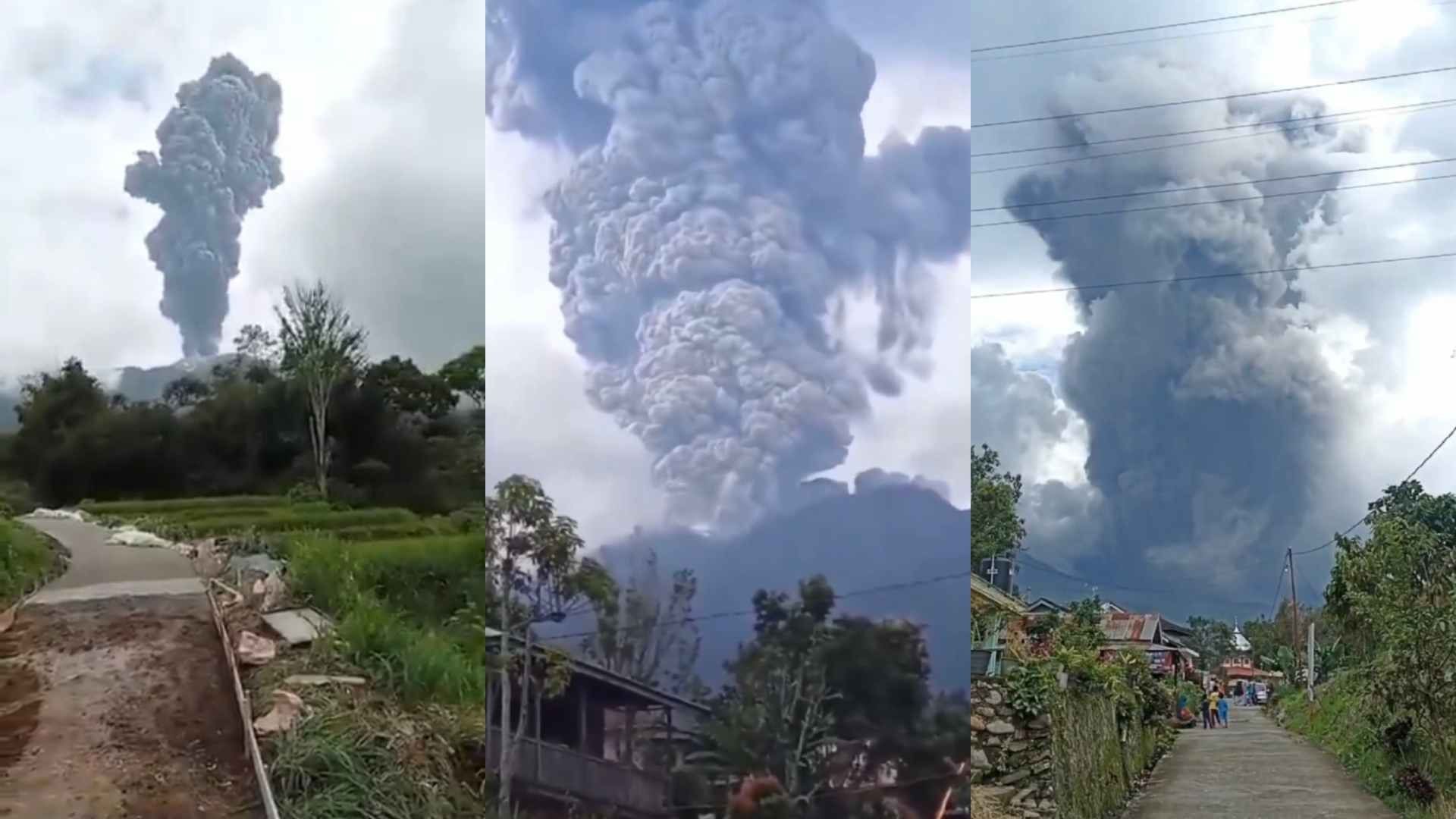 Volcán Marapi hace erupción