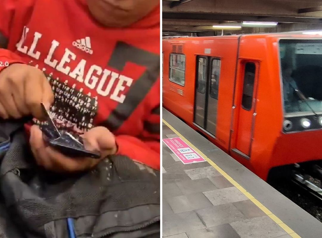 La cuenta Metro Viral de TikTok dio a conocer el video en el que se ve al sujeto consumir una sustancia nociva