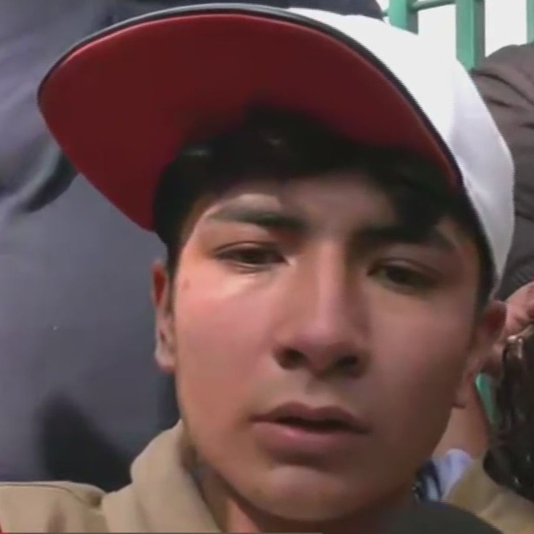 Cristian Carranza al salir del hospital