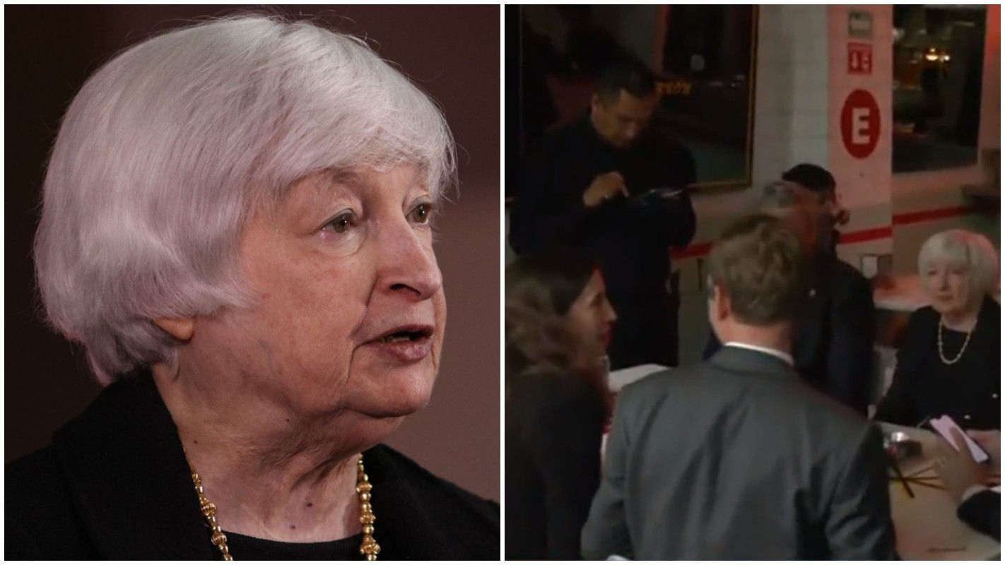 Janet Yellen comiendo tacos en CDMX tras visita en México