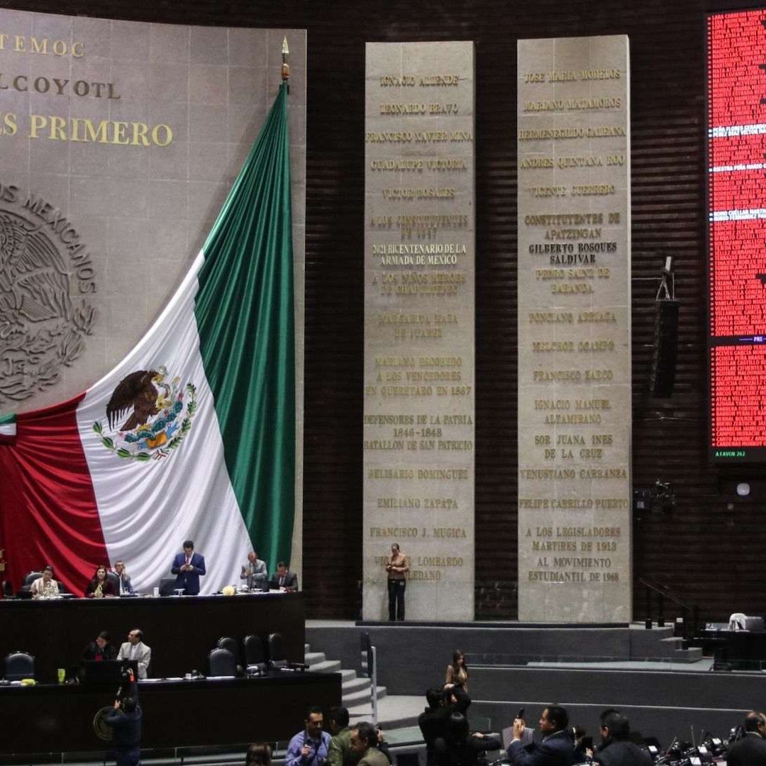 Toma general de sesión en la Cámara de Diputados en México
