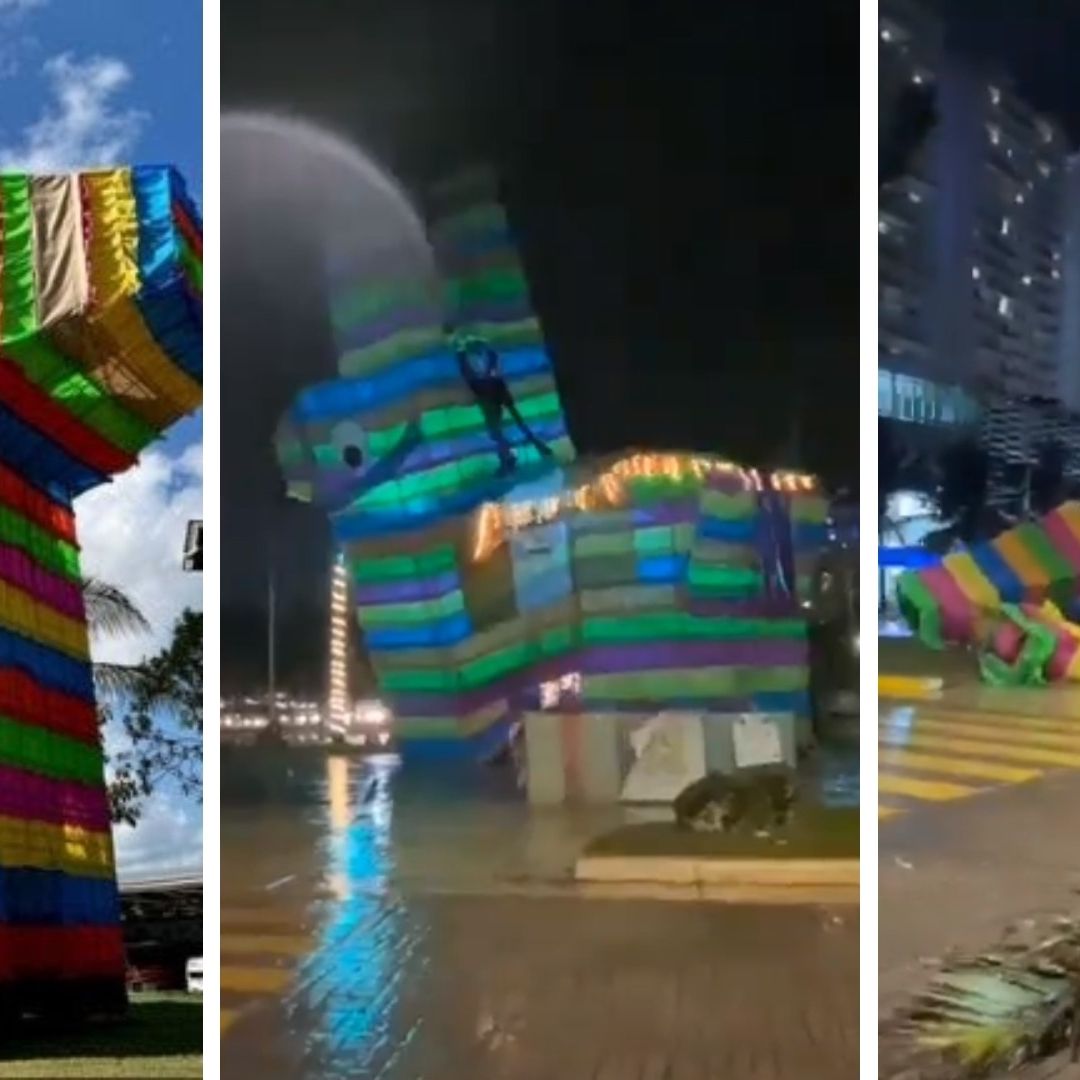 ¡Y se Marchó! Fuertes Vientos Derriban al 'Burrito Sabanero' en Cancún