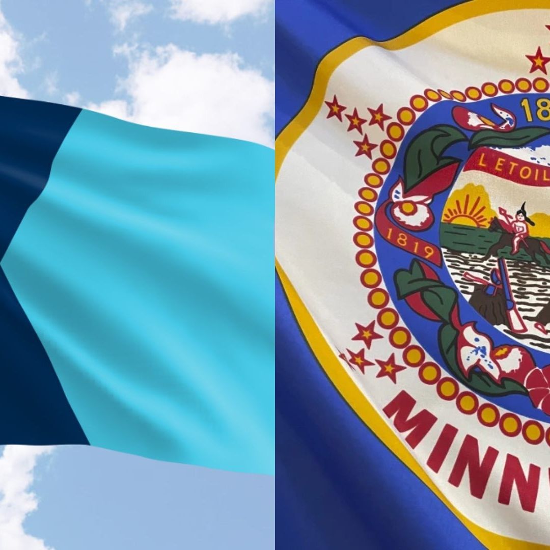 La nueva bandera estatal de Minnesota y el diseño antiguo que ha sido criticado