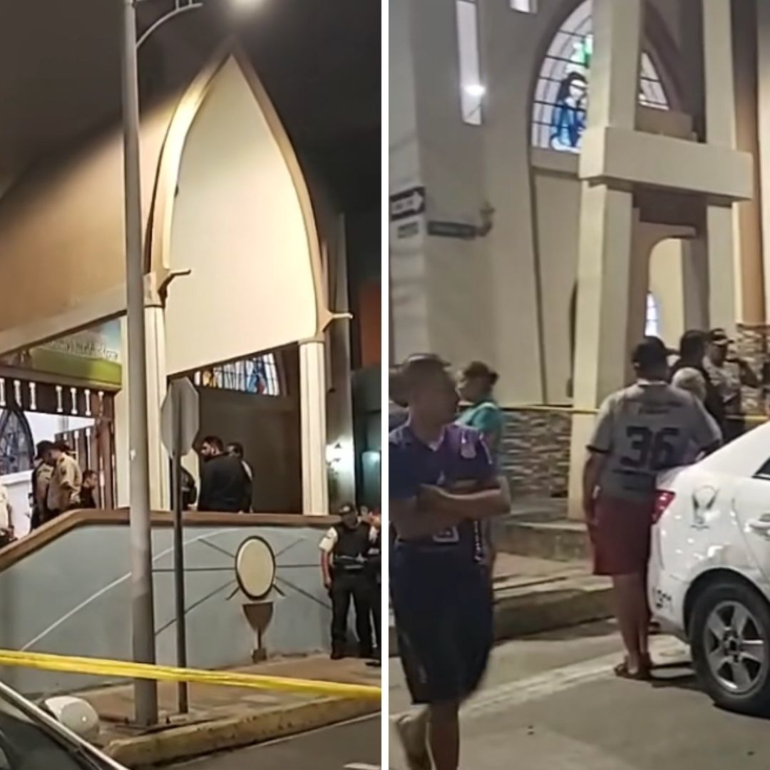 Balacera en Iglesia María Auxiliadora Deja Hombre y Niño Muertos en Manta, Ecuador