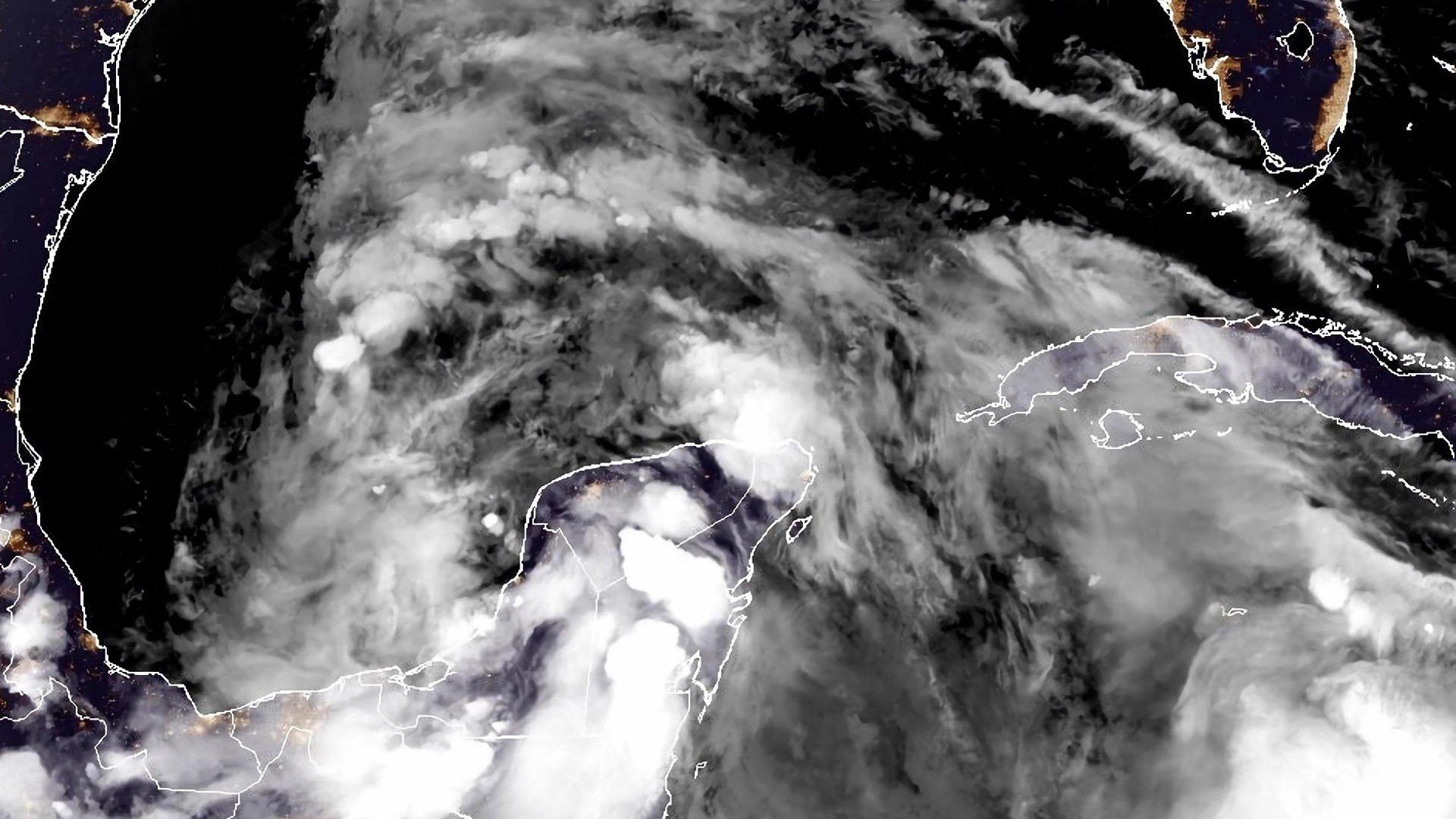 Vista de la tormenta tropical Alberto.