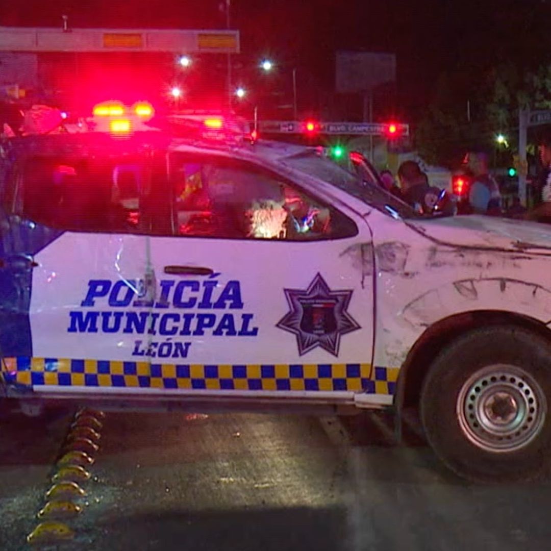 Seis Heridos Dejó en Choque Entre un Auto y Una Patrulla en el Fraccionamiento Hidalgo en León. Foto: N+