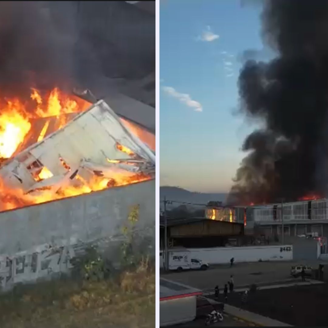 Reportan fuerte incendio en bodega de Tlaquepaque