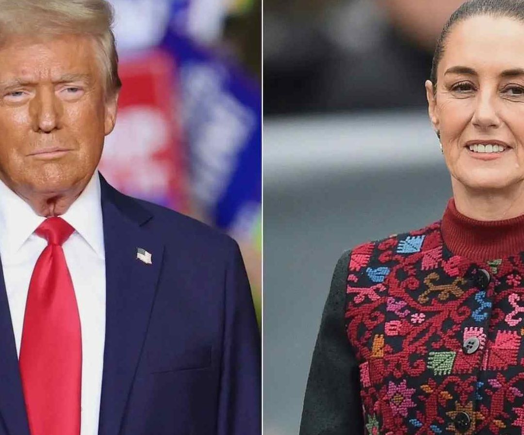 Presidente Donald Trump y Claudia sheinbaum. Foto: N+