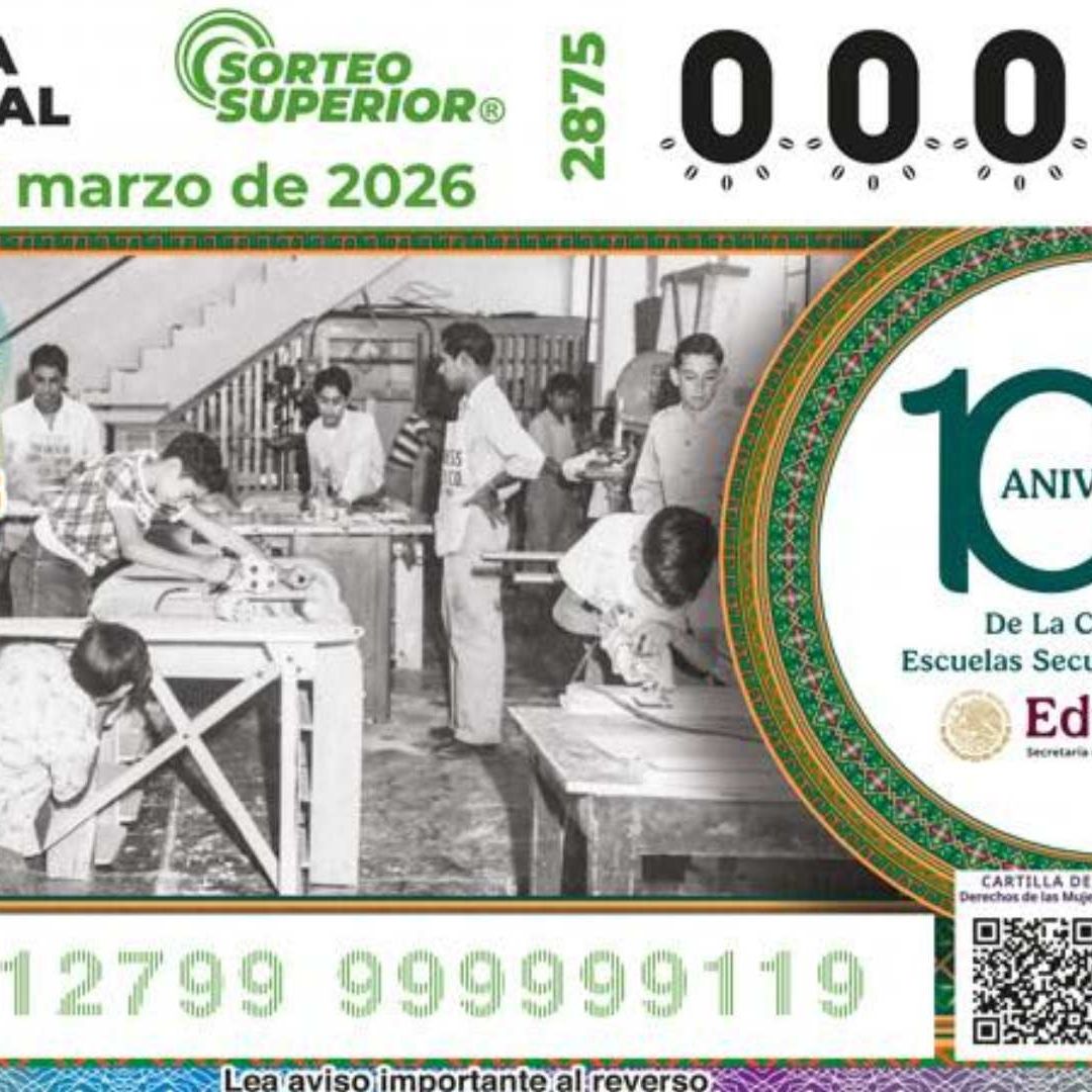 Billete de la Lotería Nacional celebra el 100 aniversario de la creación de escuelas secundarias públicas