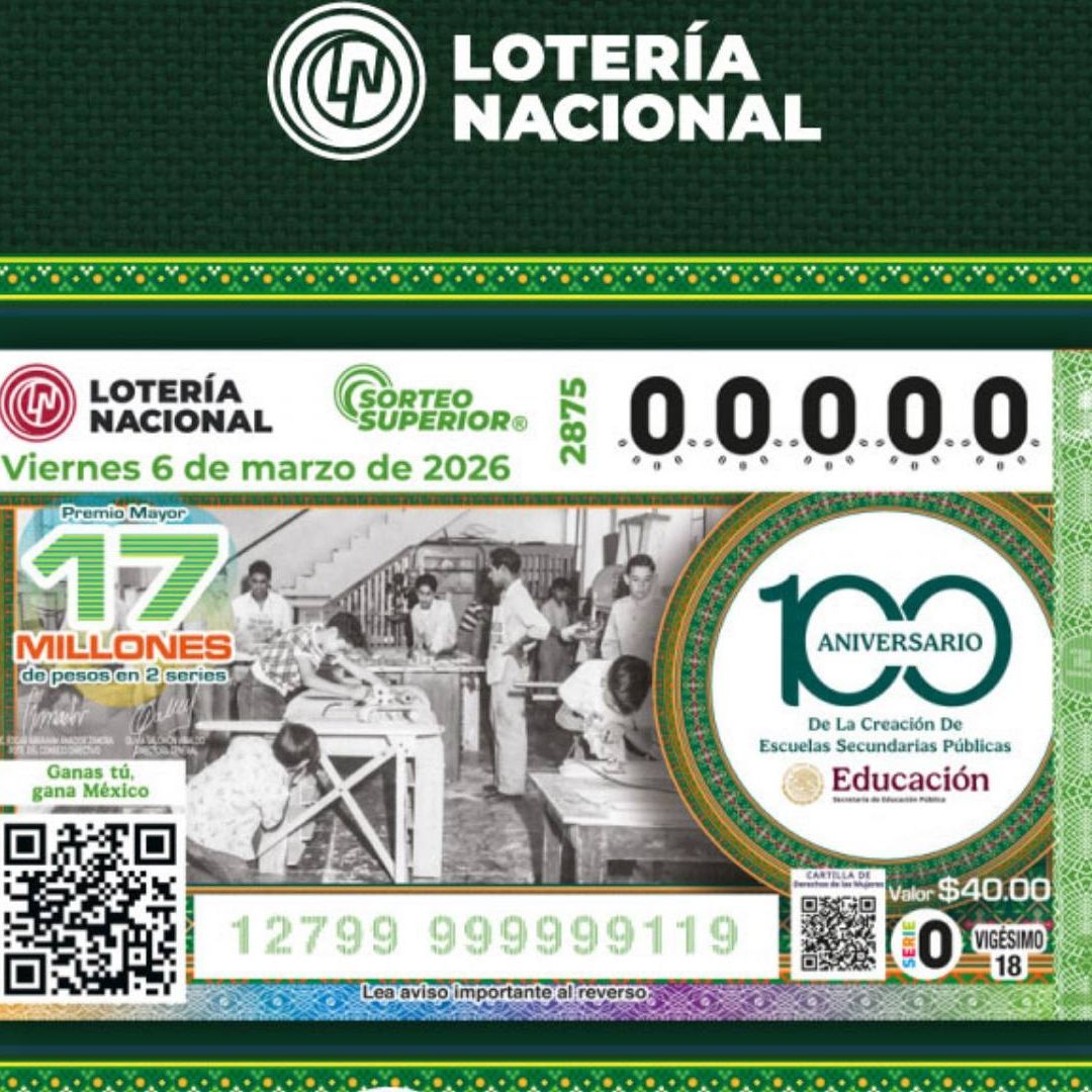Resultados Lotería Nacional Hoy 6 de marzo 2026 números ganadores Sorteo Superior 2875
