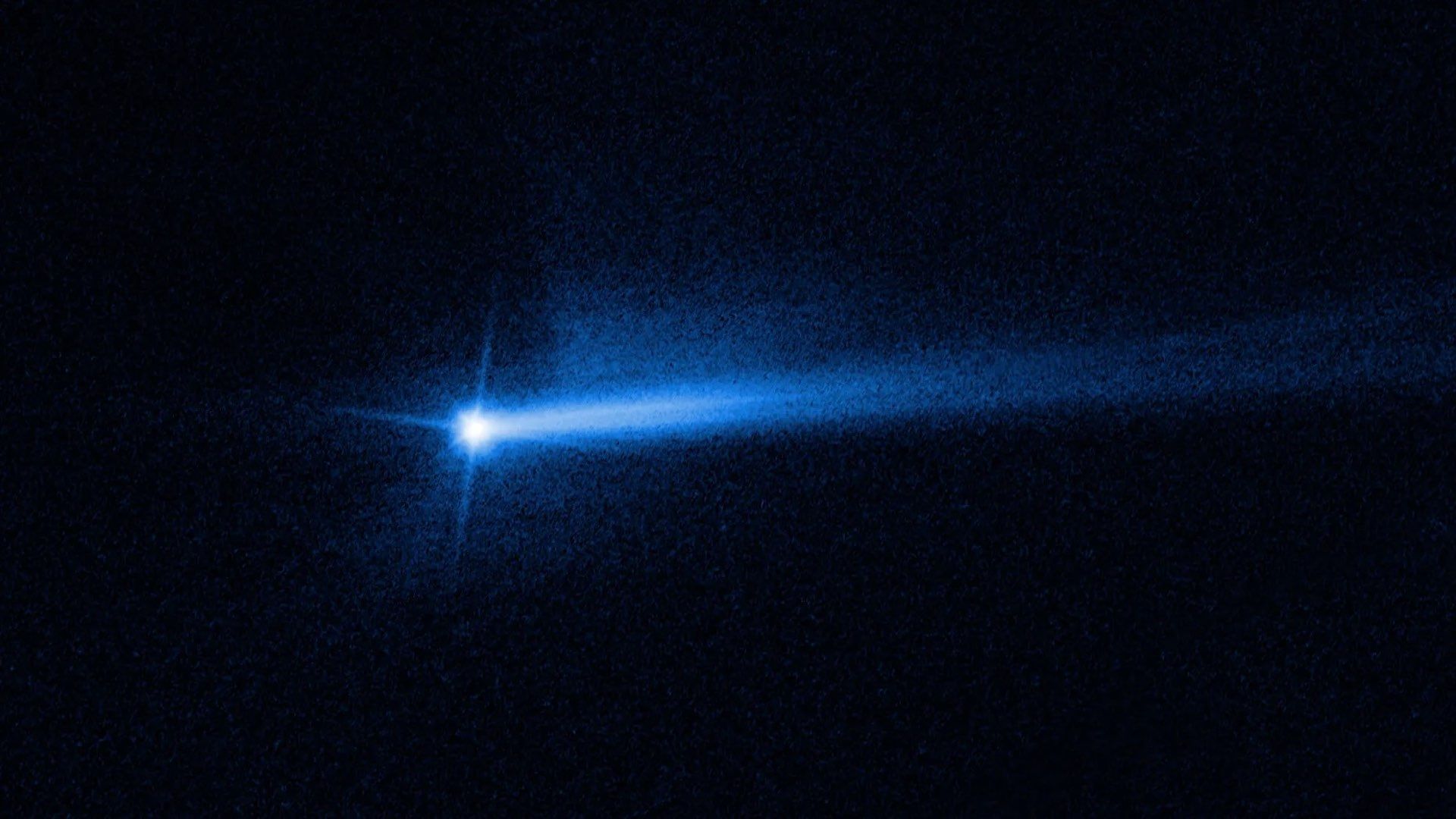 Asteroides Dimorphos y Didymos vistos por el telescopio Hubble