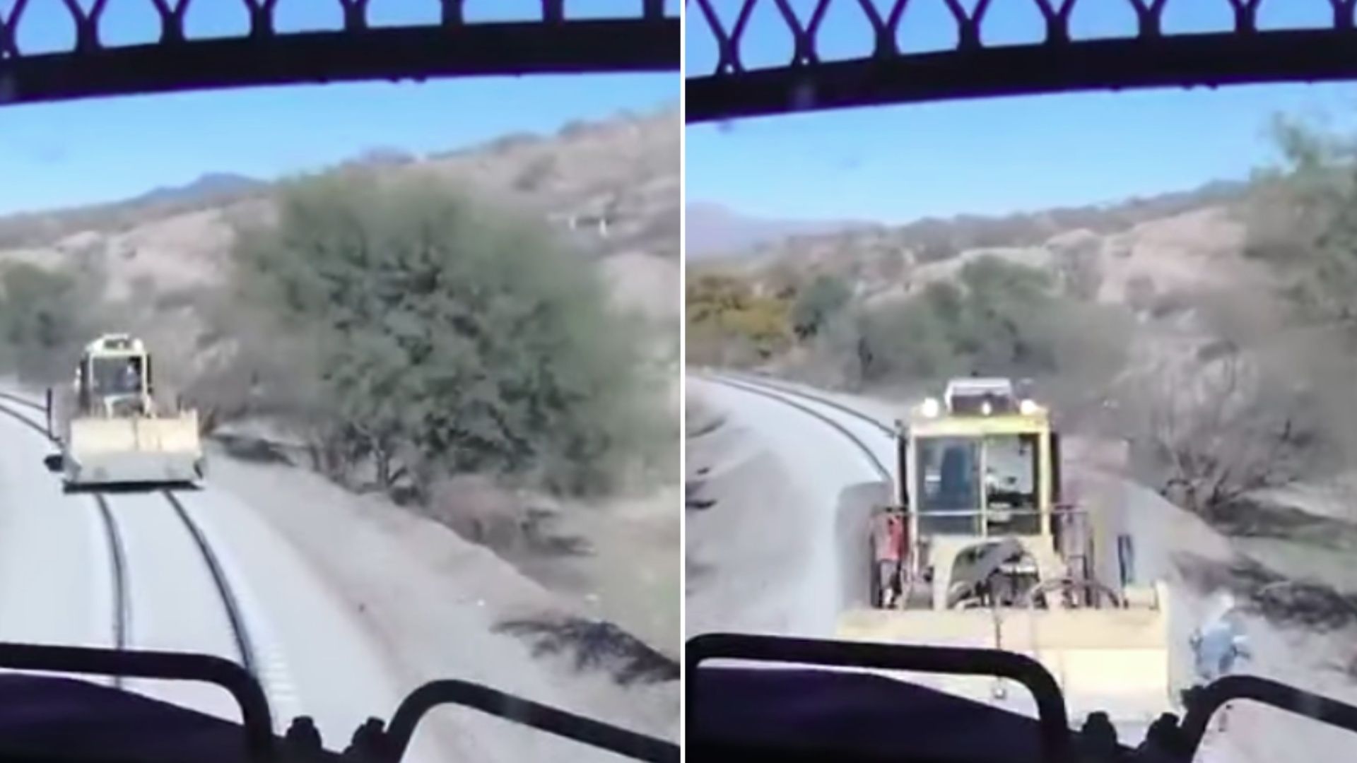 Tren Choca contra Maquinaria Pesada al Circular en Vías de Nogales, Sonora ¿Cuál Es el Saldo?