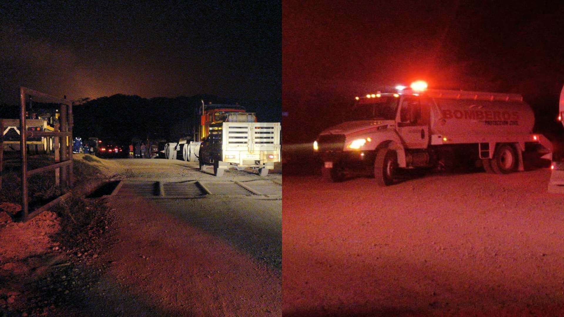 Movilización por incendio en pozo KREM 1 en Las Choapas Veracruz