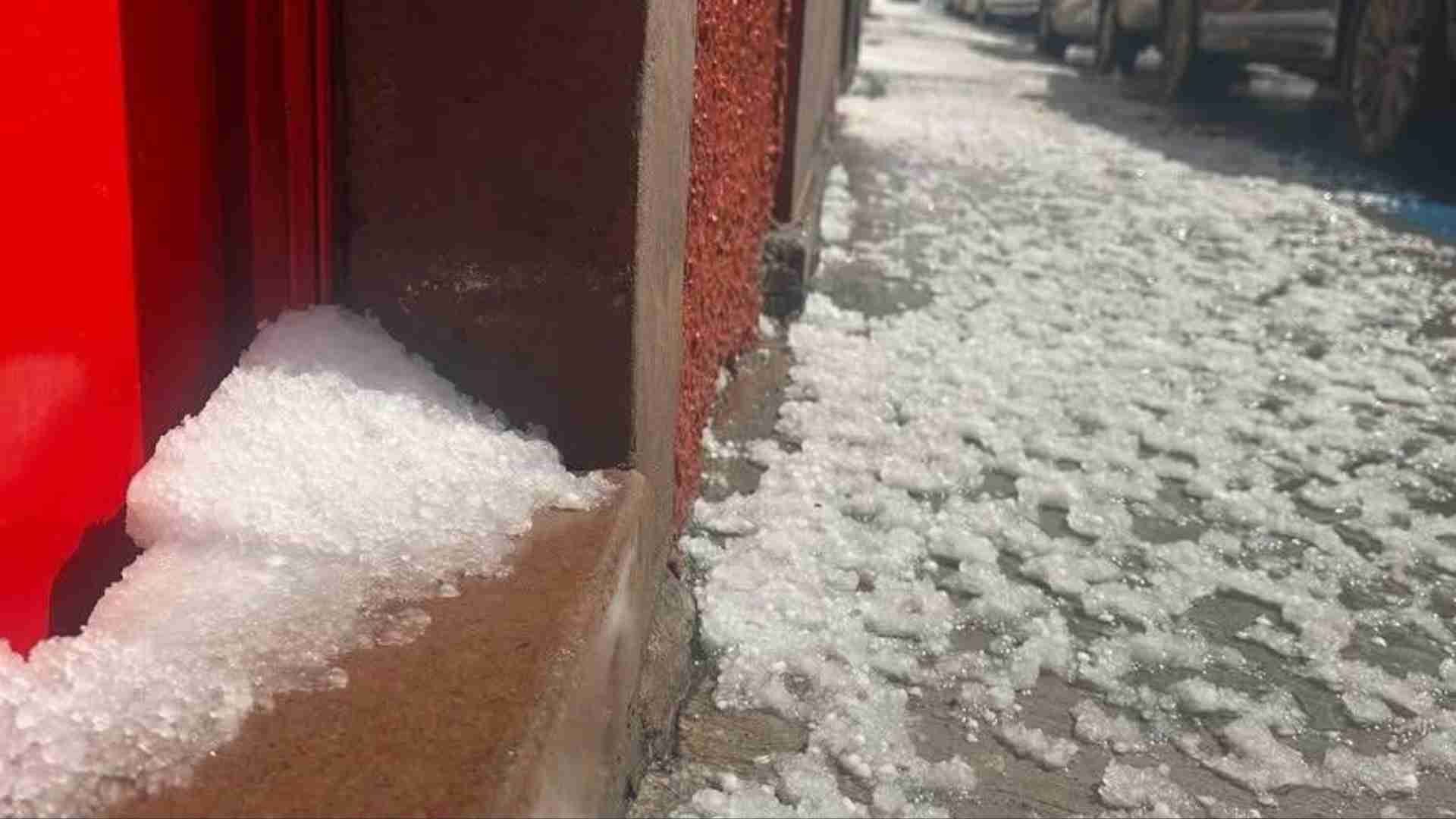 Cae Granizo en San Luis Potosí