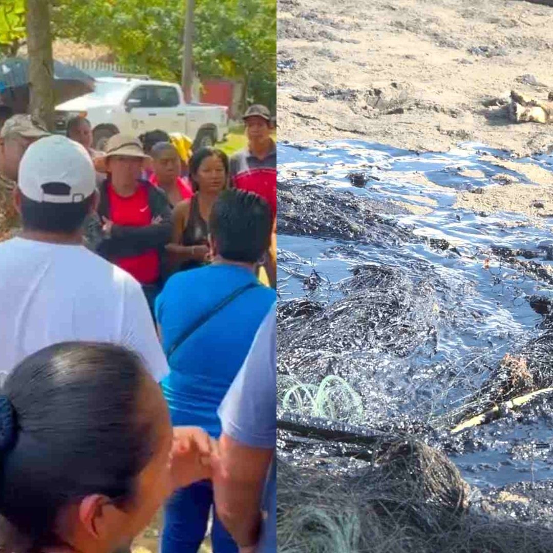 Habitantes de Las Barrillas Coatzacoalcos Retienen a Personal de PEMEX y la ASEA tras Derrame de Hidrocarburo al Sur de Veracruz