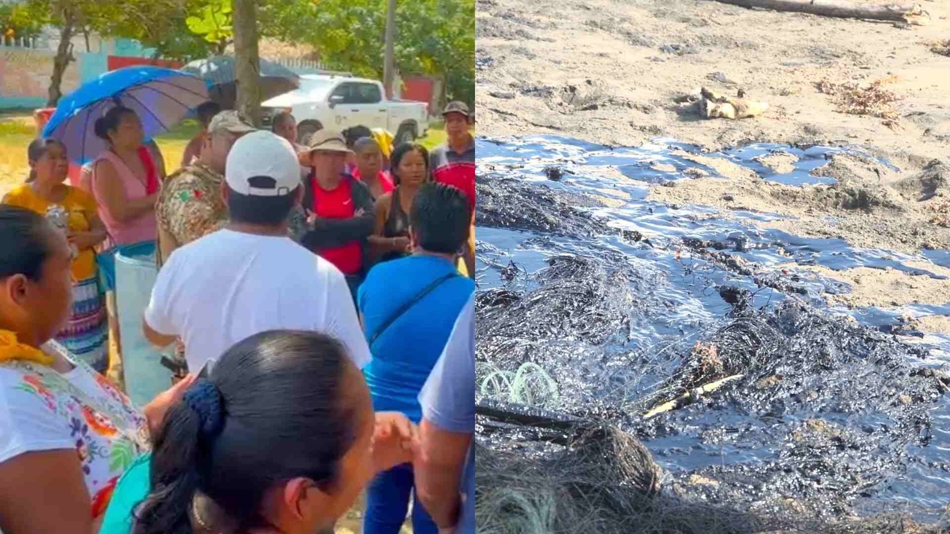 Habitantes de Las Barrillas Coatzacoalcos Retienen a Personal de PEMEX y la ASEA tras Derrame de Hidrocarburo al Sur de Veracruz