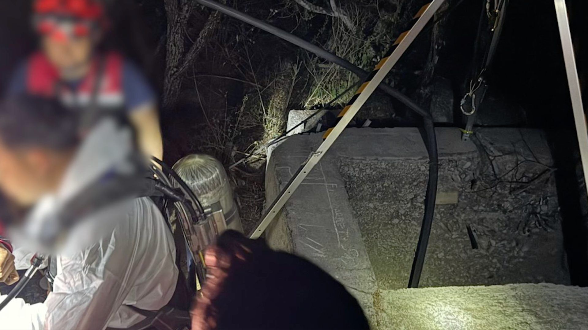 Pozo donde fueron hallados restos humanos en Salinas Victorias