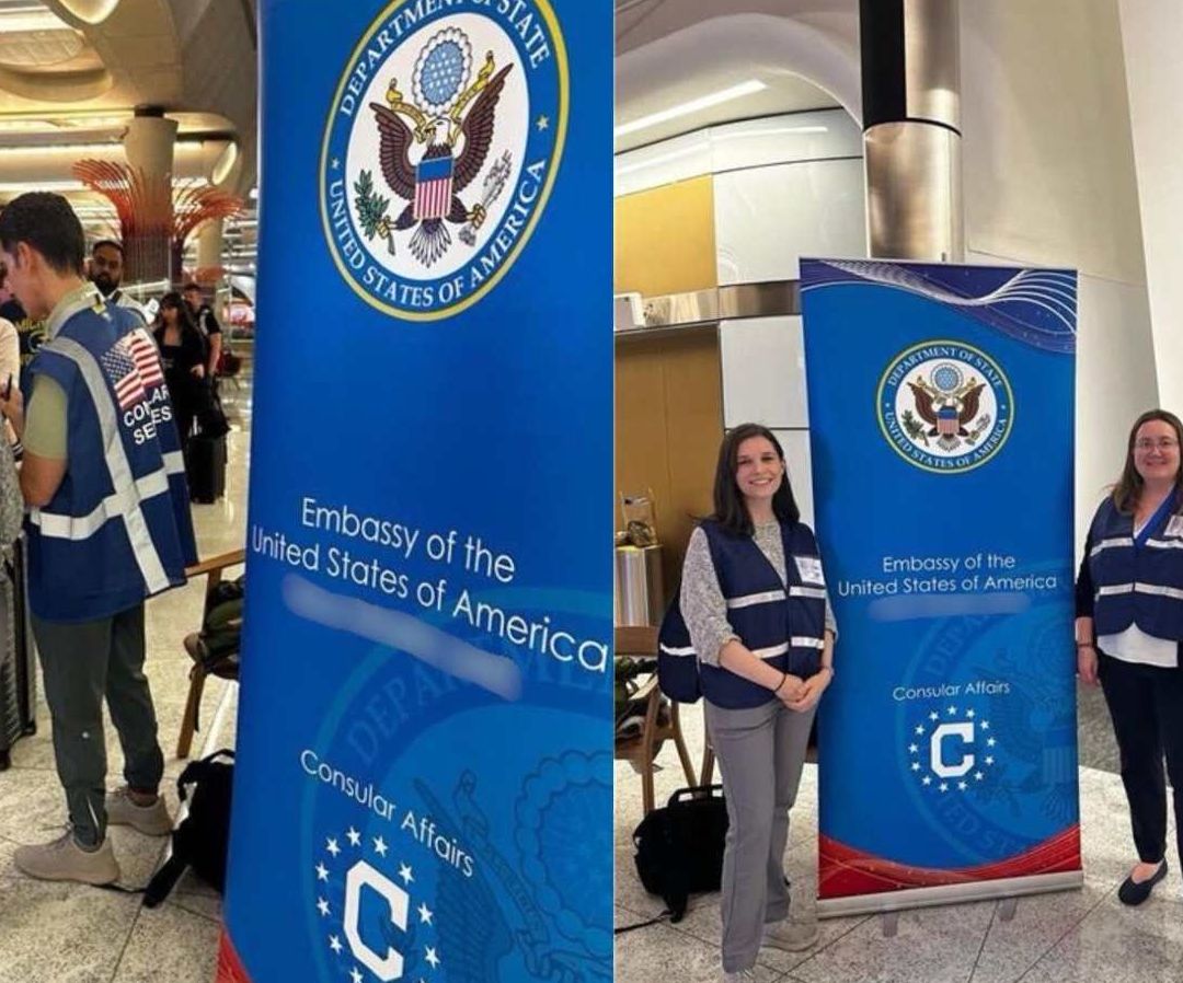 Despega Primer Vuelo Fletado por EUA para Repatriar a sus Ciudadanos en Oriente Medio. Foto: @StateDept