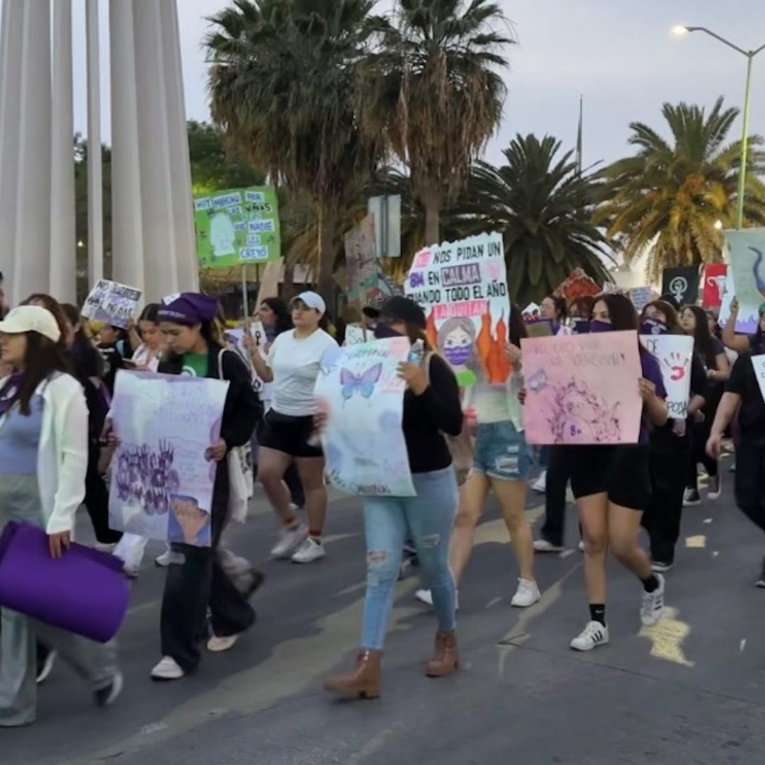Más de 15 Mil Mujeres Recorren Calles de La Laguna Durante Marcha del 8M