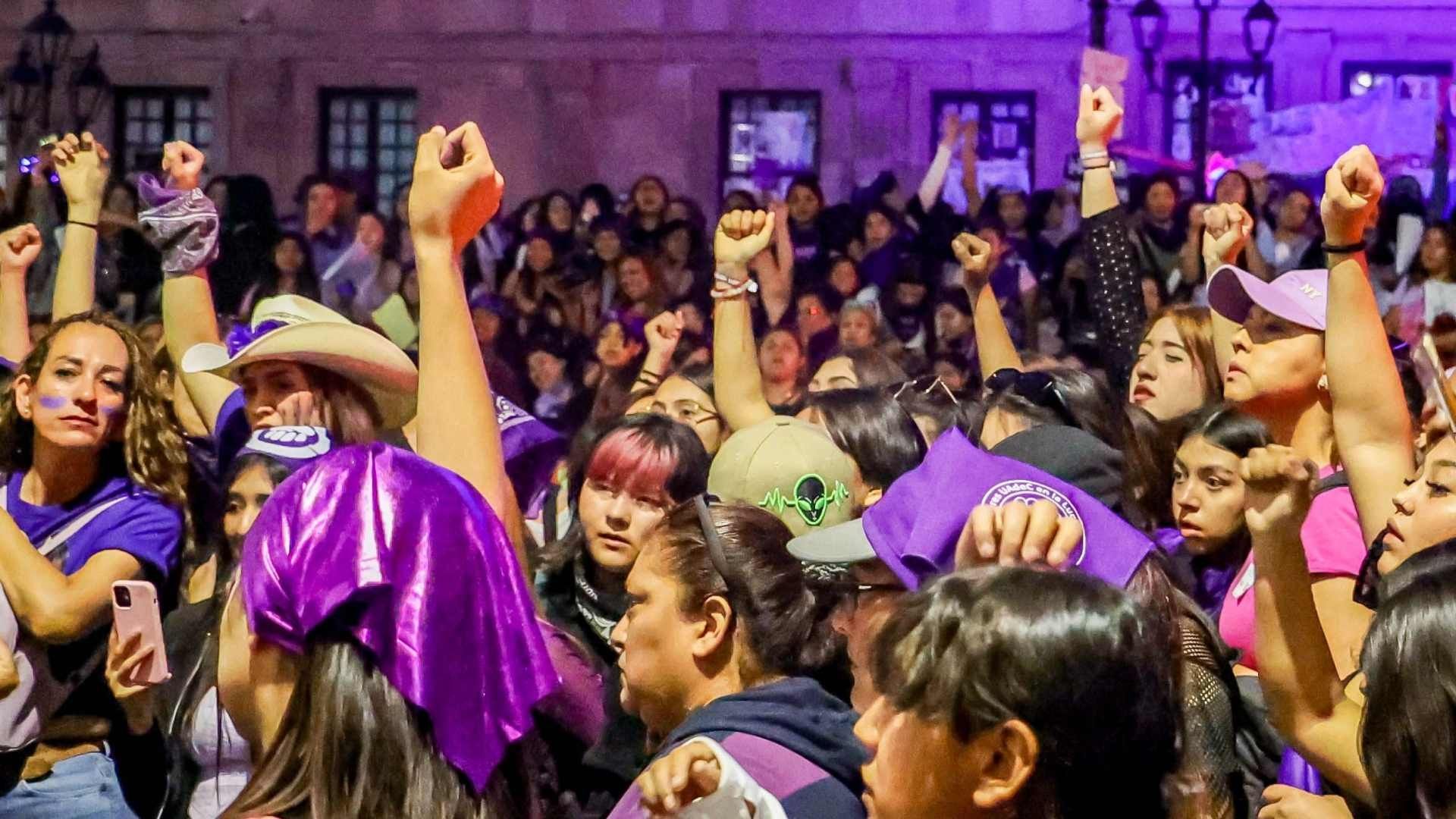 Marcha de miles de mujeres el 8 de marzo de 2025 en Saltillo, Coahuila. Foto: Cuartoscuro | Archivo