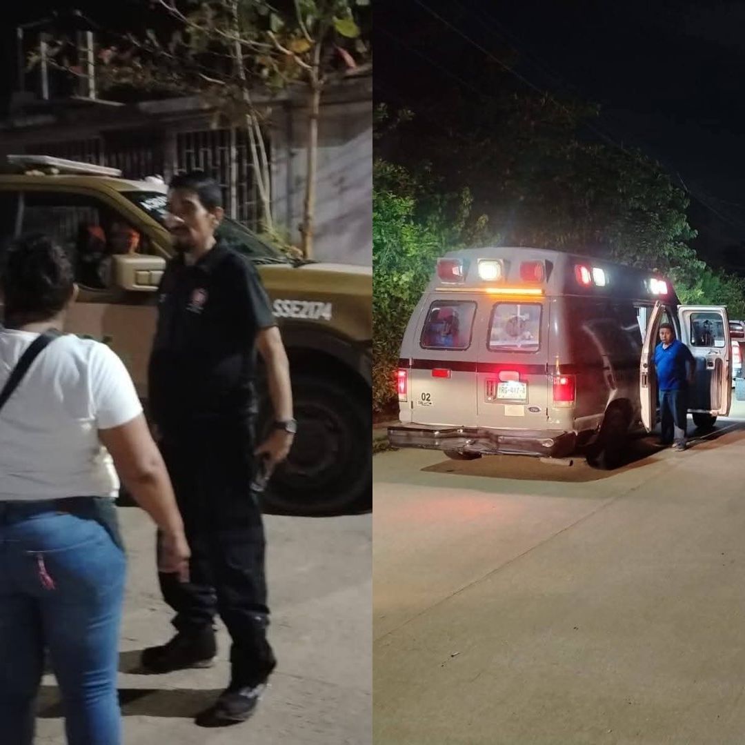 Movilización personal Pemex ambulancia PC atiende ciudadanos sur Veracruz