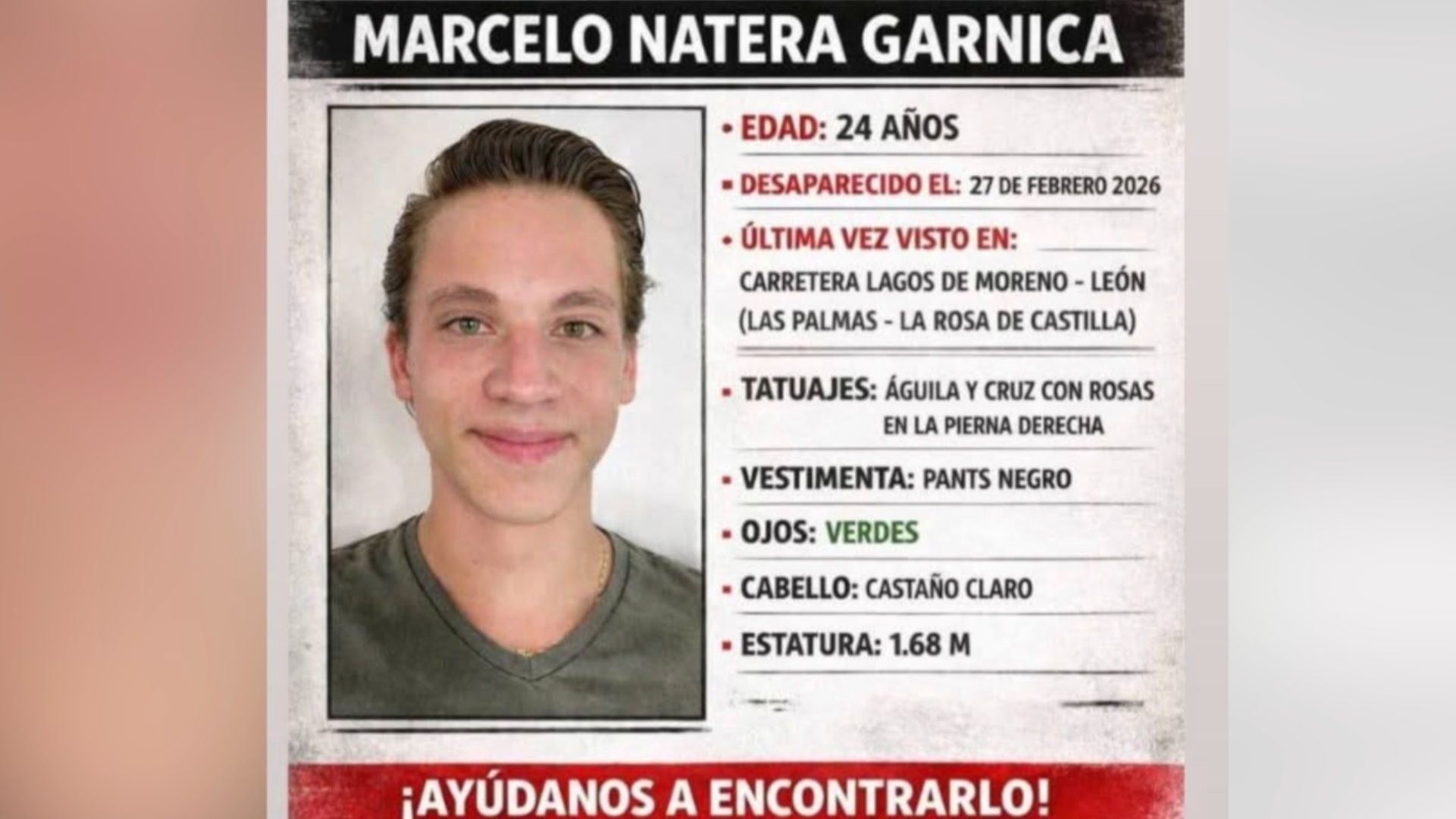 Hallan Muerto a Marcelo Natera, Leones Reportado como Desaparecido; Fue Localizado en Jalisco. Foto: N+