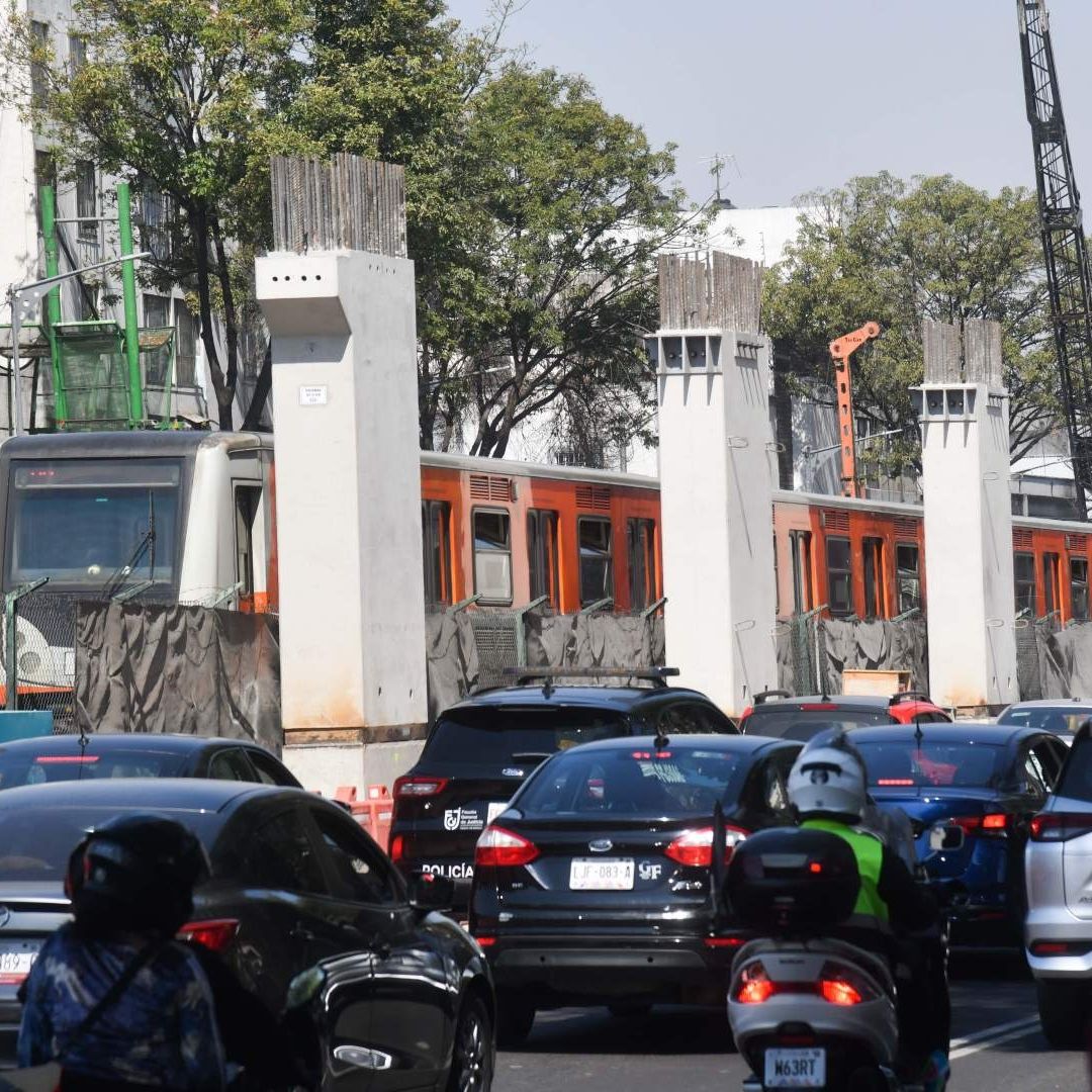 Avance de obras de “La Calzada Flotante” en el tramo del Metro Chabacano a Viaducto, previo al Mundial 2026. Foto: Cuartoscuro