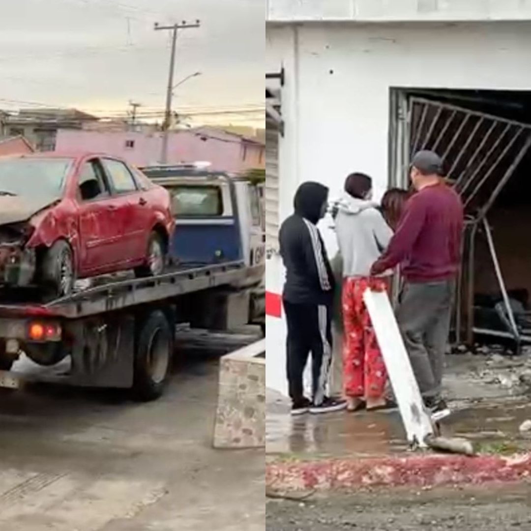 Choca Conductora Contra Tienda Abarrotes en Colonia Mariano Matamoros