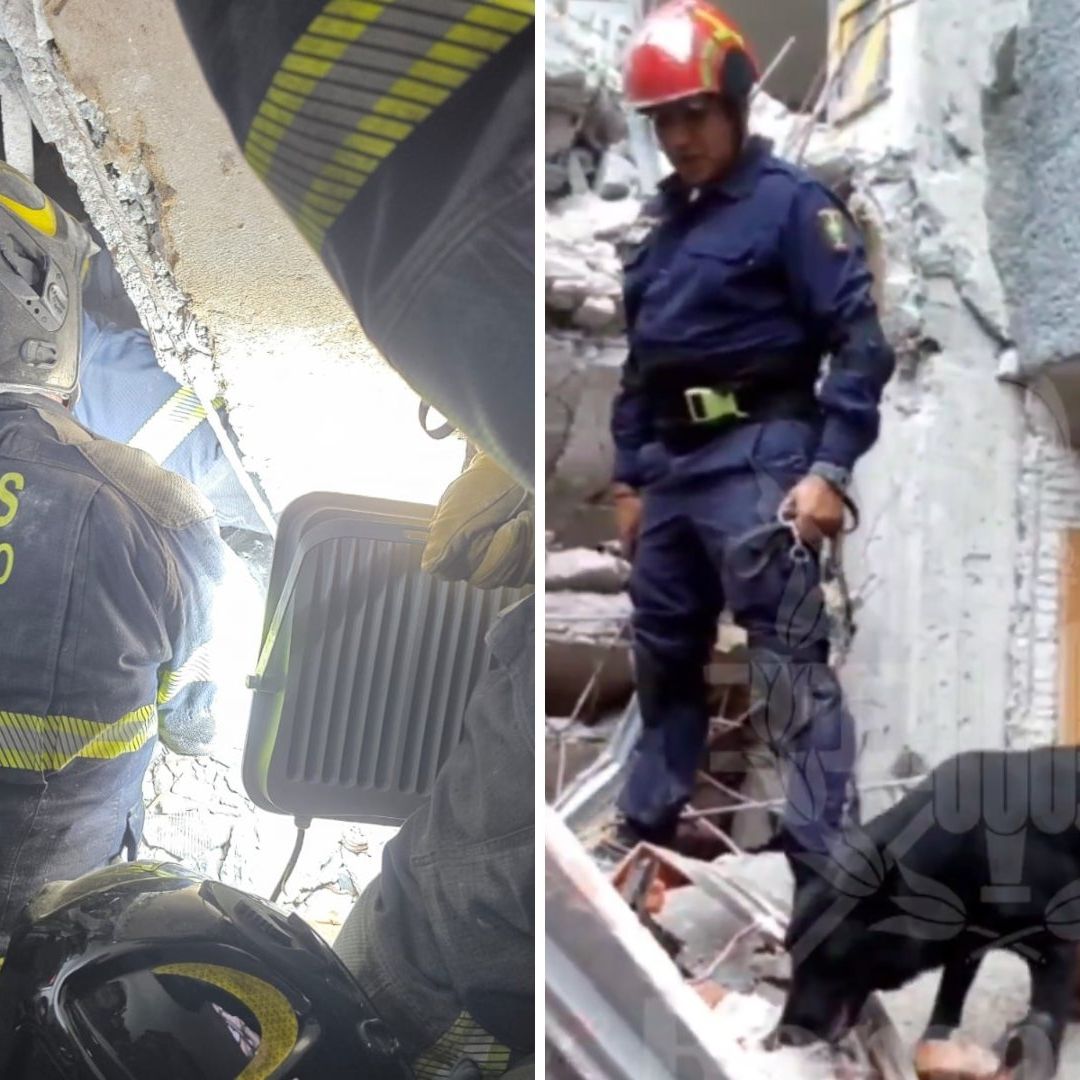 Video: Momento Exacto en que Binomio Halla a Trabajador en Derrumbe en San Antonio Abad