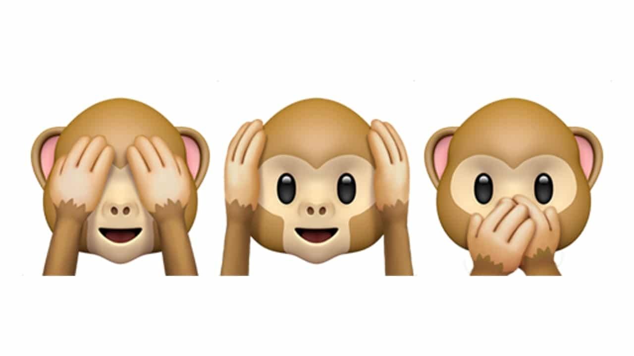 Esto significan los tres emojis de monos en WhatsApp