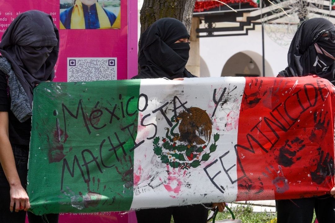 Protesta contra el feminicidio en México