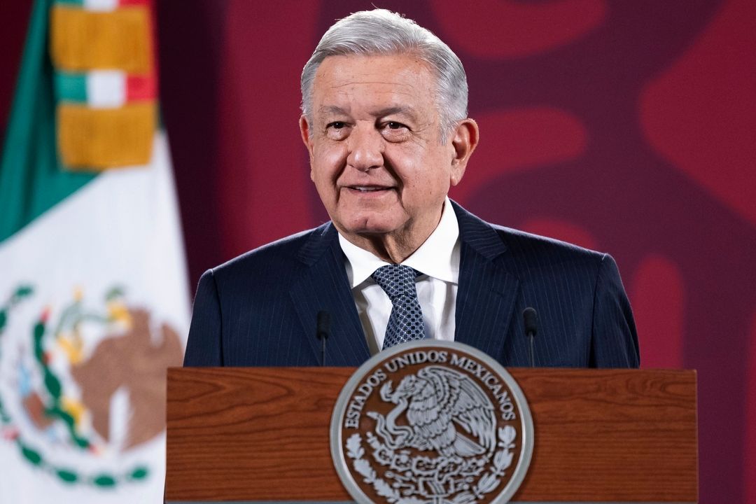 El presidente, Andrés Manuel López Obrador, habló The New York Times durante la mañanera. Fuente: EFE